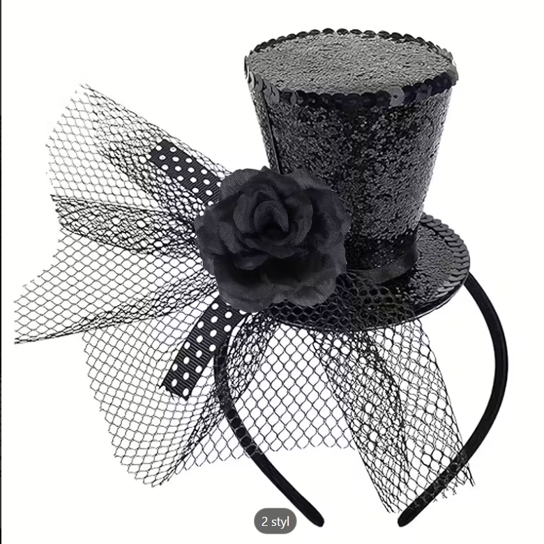 fascinator-celenka-cerna-kytka, www.boome.cz