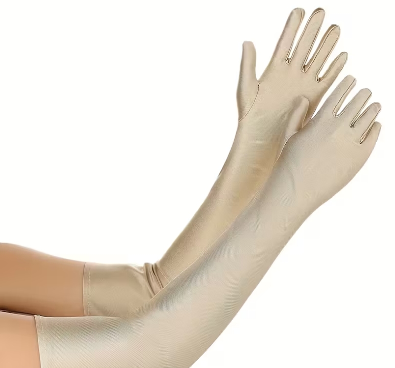 rukavicky-dlouhe-svetle-zlate, www.boome.cz